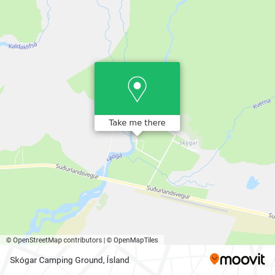 Skógar Camping Ground map