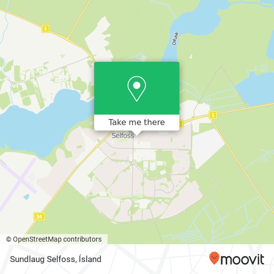 Sundlaug Selfoss map