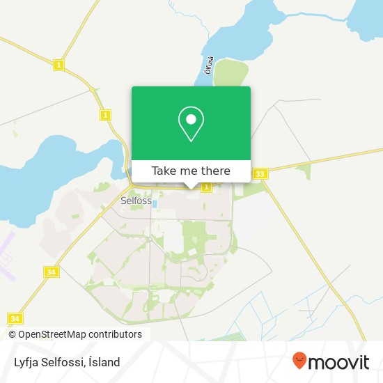 Mapa Lyfja Selfossi