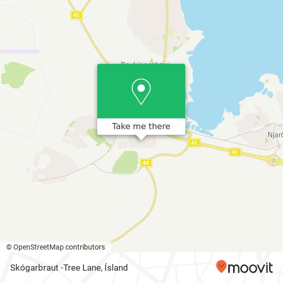 Skógarbraut -Tree Lane map