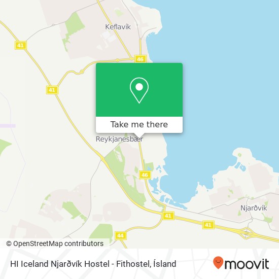 Mapa HI Iceland Njarðvík Hostel - Fithostel