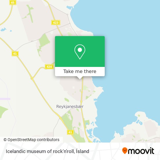 Icelandic museum of rock'n'roll map