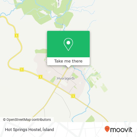 Mapa Hot Springs Hostel