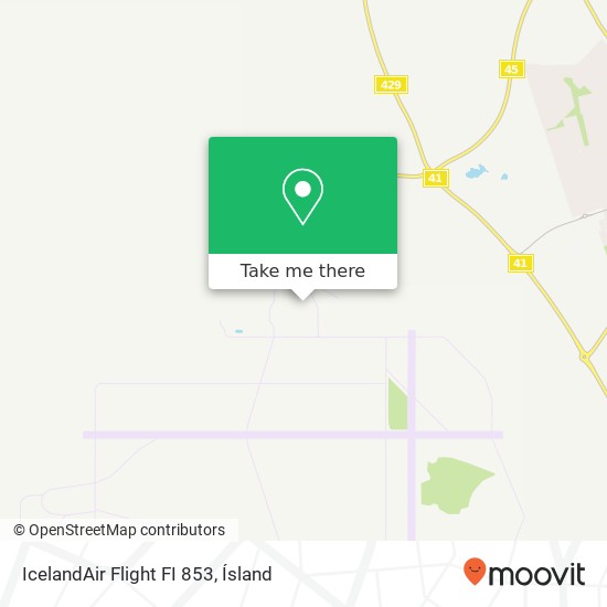Mapa IcelandAir Flight FI 853