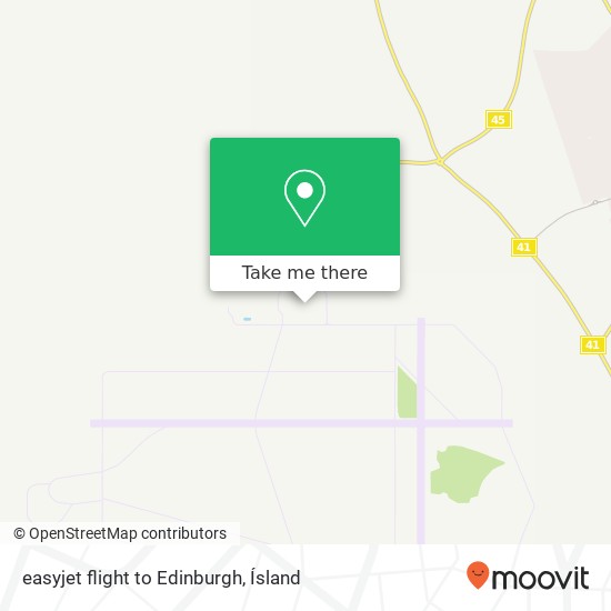 easyjet flight to Edinburgh map