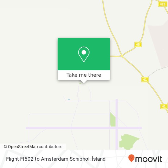 Flight FI502 to Amsterdam Schiphol map