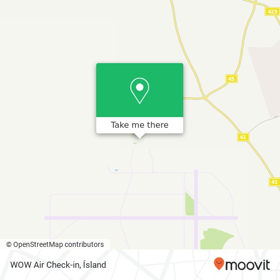 WOW Air Check-in map