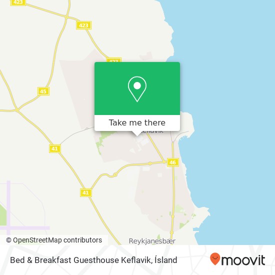 Bed & Breakfast Guesthouse Keflavik map