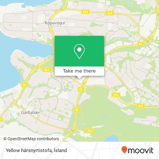 Yellow hársnyrtistofa map