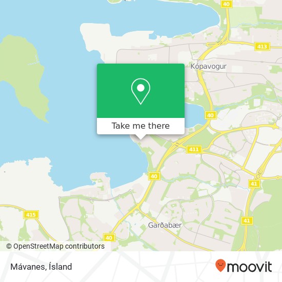 Mávanes map