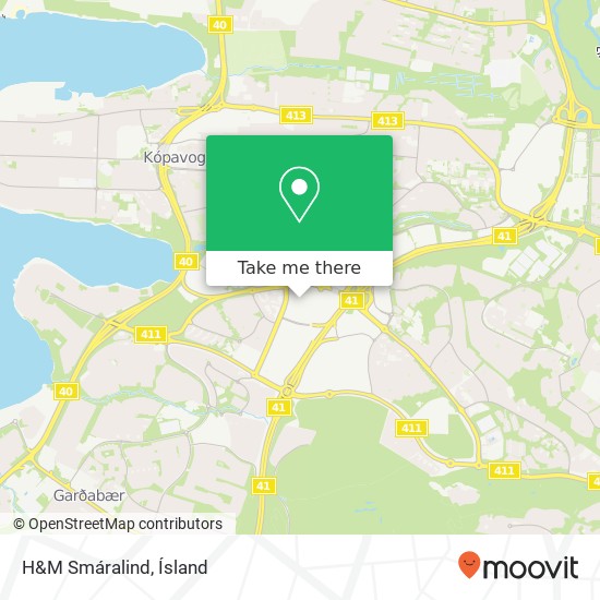 Mapa H&M Smáralind