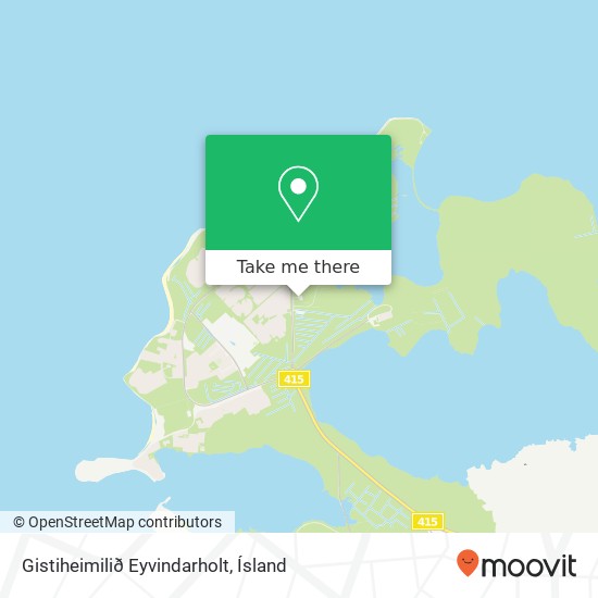 Mapa Gistiheimilið Eyvindarholt