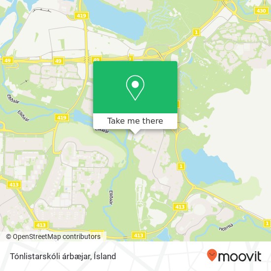 Tónlistarskóli árbæjar map