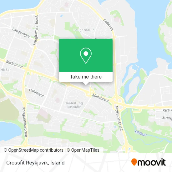 Crossfit Reykjavik map