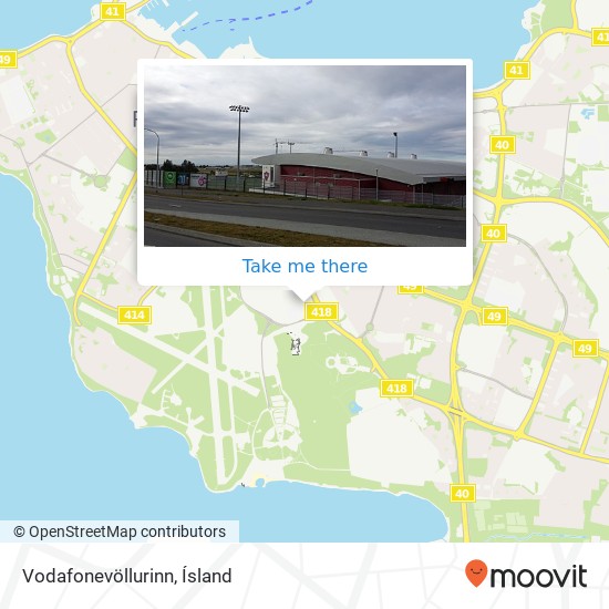 Vodafonevöllurinn map