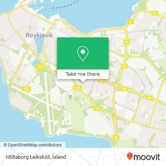 Mapa Hlíðaborg Leikskóli