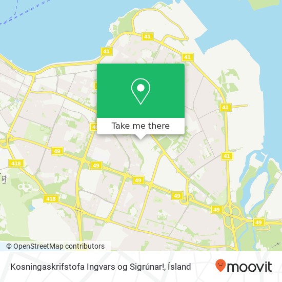 Kosningaskrifstofa Ingvars og Sigrúnar! map