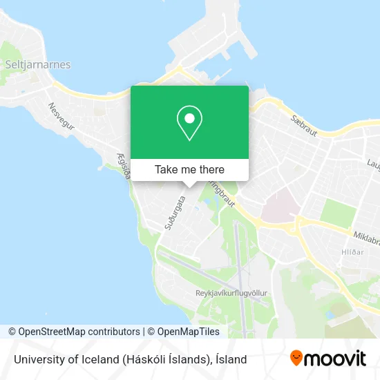 University of Iceland (Háskóli Íslands) map