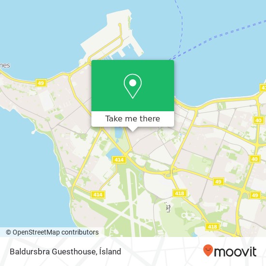 Baldursbra Guesthouse map