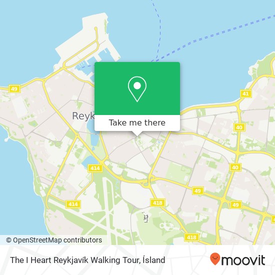 The I Heart Reykjavík Walking Tour map