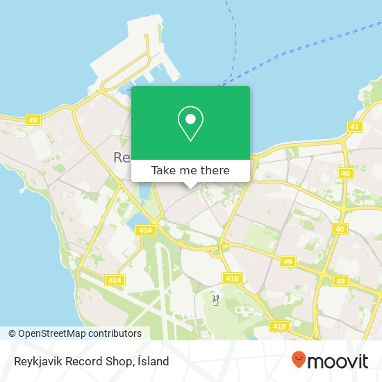 Reykjavik Record Shop map