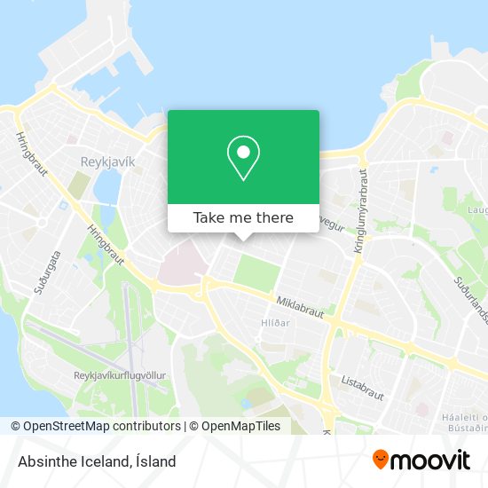 Absinthe Iceland map