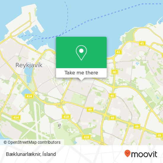 Bæklunarlæknir map