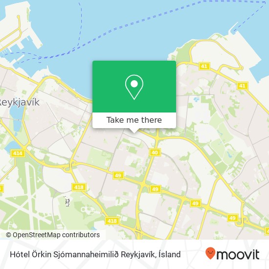 Hótel Örkin Sjómannaheimilið Reykjavík map