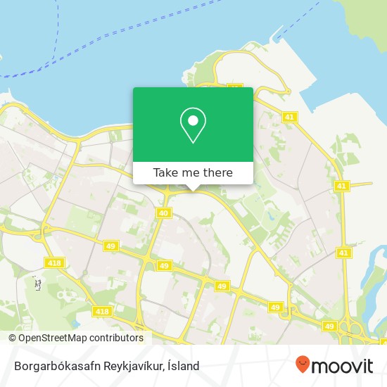 Mapa Borgarbókasafn Reykjavíkur