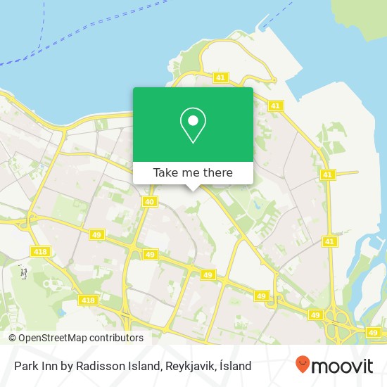 Park Inn by Radisson Island, Reykjavik map