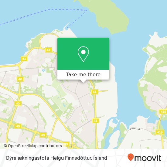 Mapa Dýralækningastofa Helgu Finnsdóttur