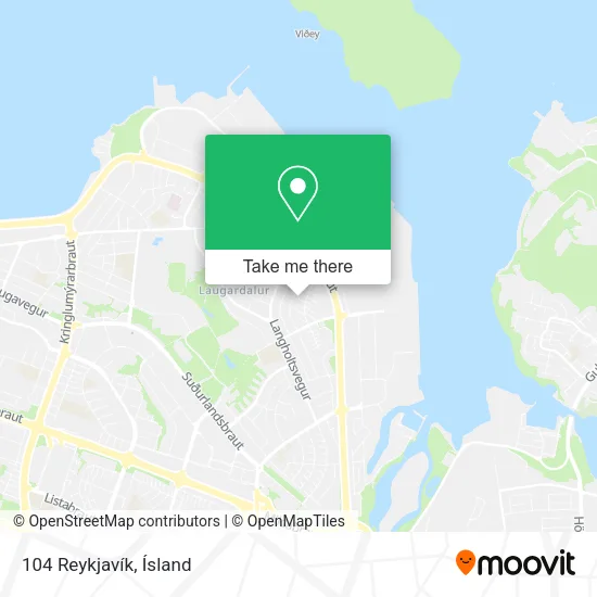 104 Reykjavík map