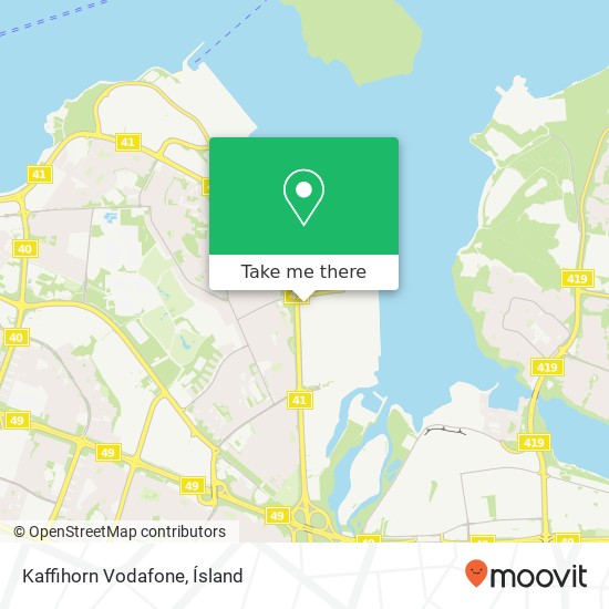 Mapa Kaffihorn Vodafone