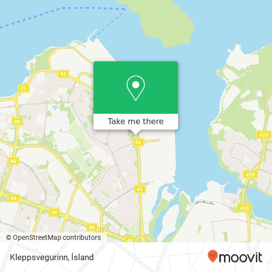 Kleppsvegurinn map