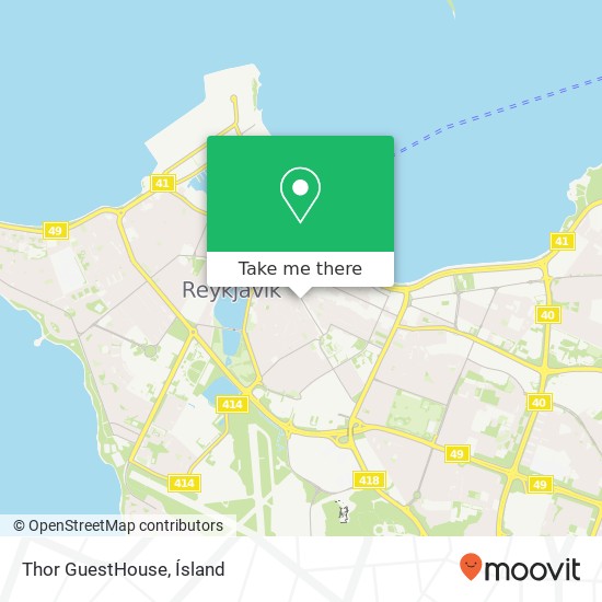 Mapa Thor GuestHouse