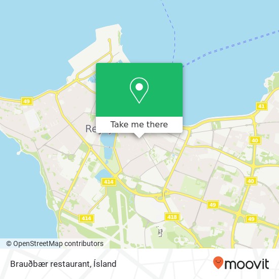 Brauðbær restaurant map