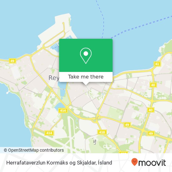 Herrafataverzlun Kormáks og Skjaldar map