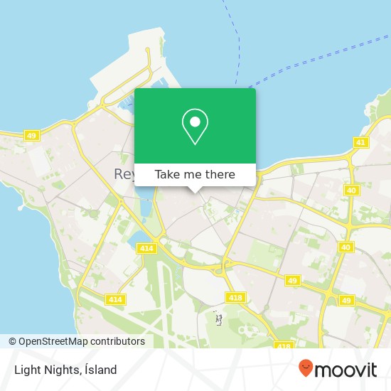 Light Nights map