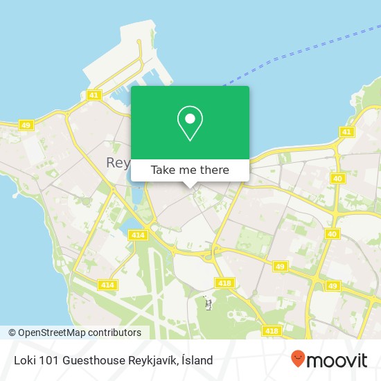 Loki 101 Guesthouse Reykjavík map