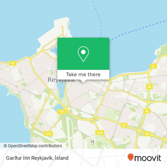 Garður Inn Reykjavík map