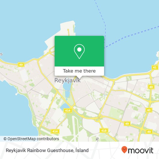 Reykjavik Rainbow Guesthouse map