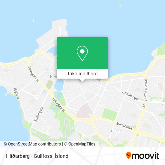 Hlíðarberg - Gullfoss map