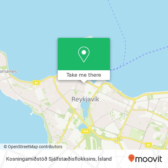 Kosningamiðstöð Sjálfstæðisflokksins map