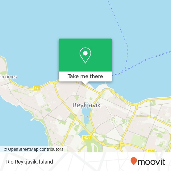 Mapa Rio Reykjavik