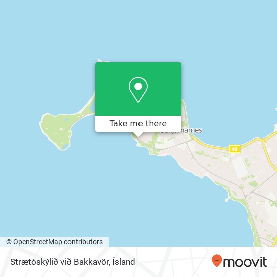 Strætóskýlið við Bakkavör map