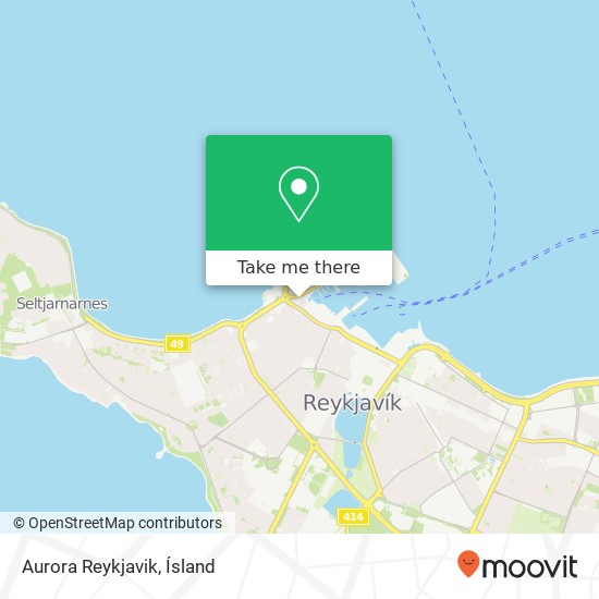 Aurora Reykjavik map