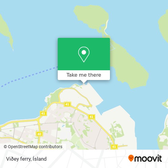 Viðey ferry map