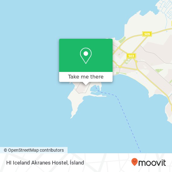 HI Iceland Akranes Hostel map