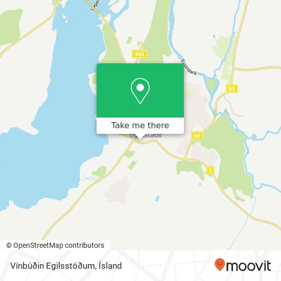 Mapa Vínbúðin Egilsstöðum