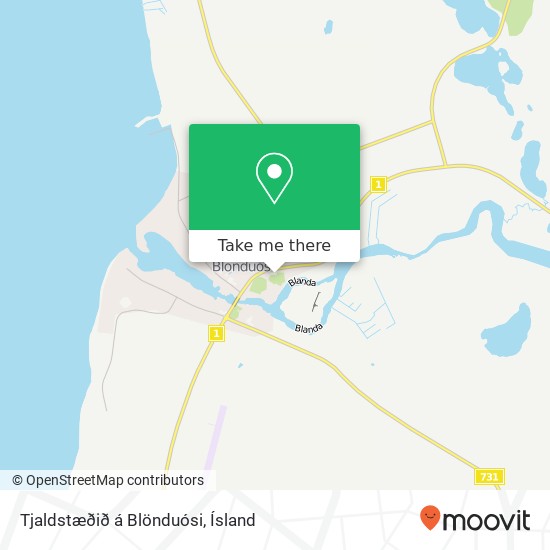 Tjaldstæðið á Blönduósi map